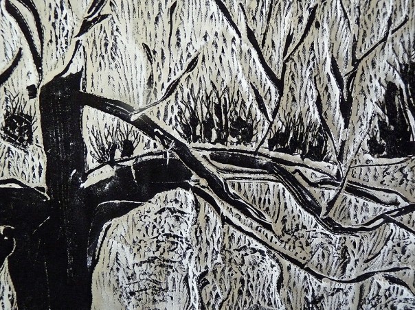 Light Snowfall close up