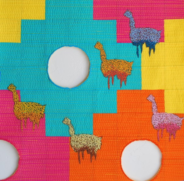 genevieve guadalupe chakana artquilt 15x15'' 2021